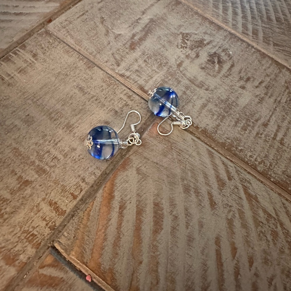 Glass bead earrings